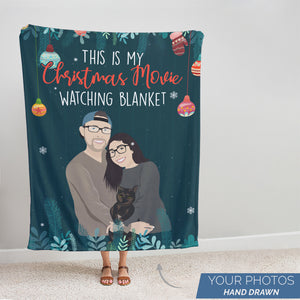 Customize photo This is My Christmas Movie Watching Blanket