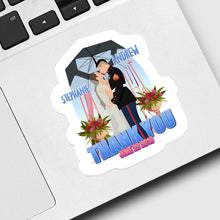 Load image into Gallery viewer, Couples Wedding Thank You Sticker designs customize for a personal touch
