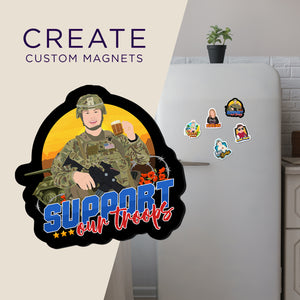 Create your own Custom Magnets Awesome Support Our Troops with High Quality