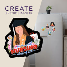 Load image into Gallery viewer, Create your own Custom Magnets I Survived Nursing Class of Year with High Quality
