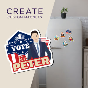 Create your own Custom Magnets Vote For Name with High Quality