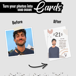 Create your own Custom Stickers for 21st Birthday Card