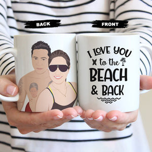 Create your own Custom Stickers for Beach Mug