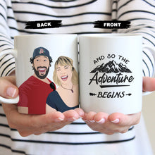 Load image into Gallery viewer, Create your own Custom Stickers for Custom Couples Mug
