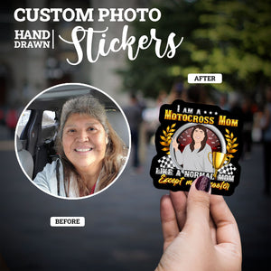 Create your own Custom Stickers for Custom Motocross Mom
