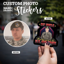 Load image into Gallery viewer, Create your own Custom Stickers for Custom My Uncle served on air force 
