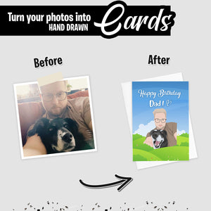 Create your own Custom Stickers for Dog Dad Birthday Card