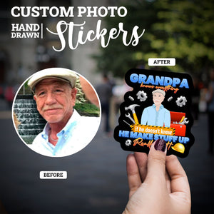 Create your own Custom Stickers for Funny Grandpa