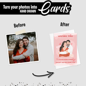 Create your own Custom Stickers for Loving You Valentines Day Card