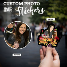 Load image into Gallery viewer, Create your own Custom Stickers for Mom and Wine
