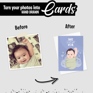 Create your own Custom Stickers for New Baby Card