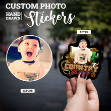 Load image into Gallery viewer, Create your own Custom Stickers for Personalzied country boy 
