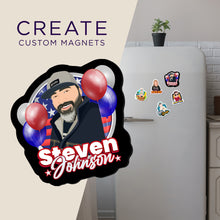 Load image into Gallery viewer, Create your own Custom Magnets for Red White and Blue Name
