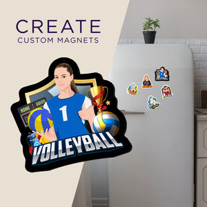 Create your own Custom Magnets for School Volleyball