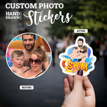 Load image into Gallery viewer, Create your own Custom Stickers for Swim Dad
