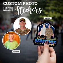 Load image into Gallery viewer, Create your own Custom Stickers for USAF Dad 

