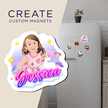 Load image into Gallery viewer, Create your own Custom Magnets for Unicorn Name

