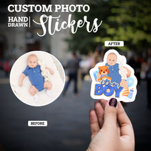 Load image into Gallery viewer, Create your own Custom Stickers for its a boy stickers
