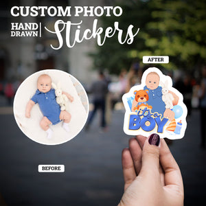 Create your own Custom Stickers for its a boy stickers