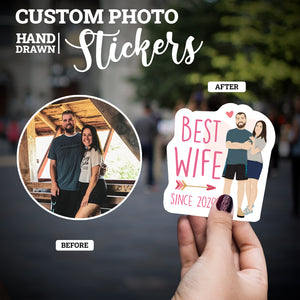 Create your own Custom Stickers Best Wife Year High Quality