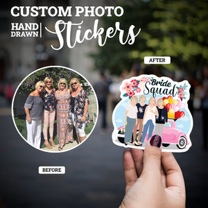 Create your own Custom Stickers Bride Squad with High Quality