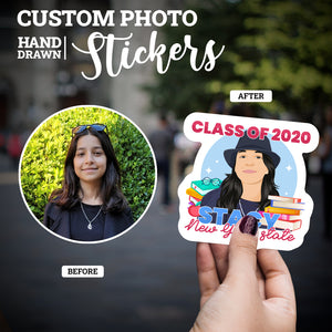 Create your own Custom Stickers Class of School Name and Year with High Quality