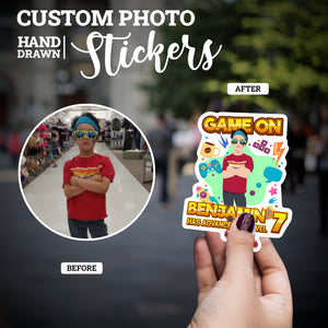 Create your own Custom Stickers Gaming Happy Birthday with High Quality