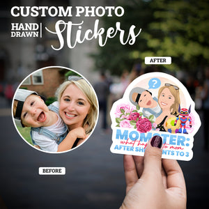 Create your own Custom Stickers Momster with High Quality