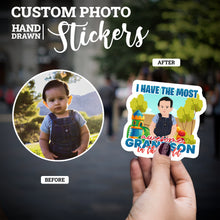 Load image into Gallery viewer, Create your own Custom Stickers Most Awesome Grandson with High Quality
