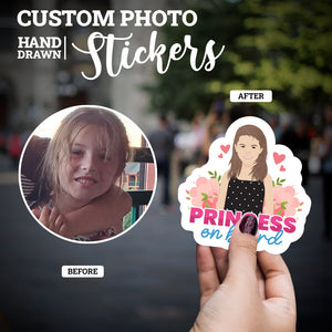 Create your own Custom Stickers Princess on Board with High Quality