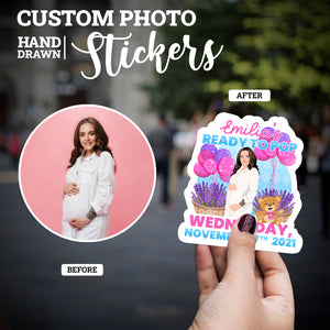 Create your own Custom Stickers Ready to Pop Baby Shower Invitation with High Quality