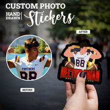 Load image into Gallery viewer, Create your own Custom Stickers School Sports Football Name and Year with High Quality
