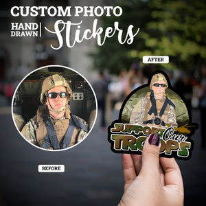 Create your own Custom Stickers Support Our Military Troops with High Quality