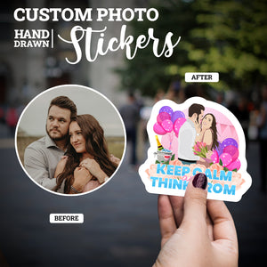 Create your own Custom Stickers Think Calm Think Prom with High Quality