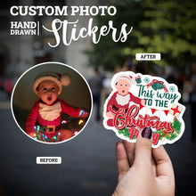 Load image into Gallery viewer, Create your own Custom Stickers This Way to The Christmas Party with High Quality
