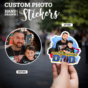Create your own Custom Stickers Worlds Coolest Dad High Quality