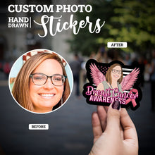 Load image into Gallery viewer, Create your own Custom Stickers for Breast Cancer Awereness 
