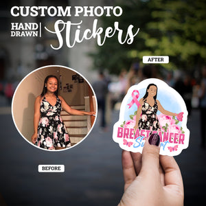 Create your own Custom Stickers for Breast Cancer Support