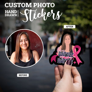 Create your own Custom Stickers for Breast Cancer Support