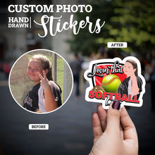 Load image into Gallery viewer, Create your own Custom Stickers for Loving that Softball Life
