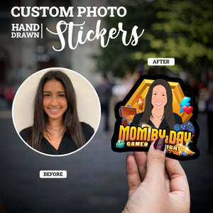 Create your own Custom Stickers for Mom by Day Gamer by Night