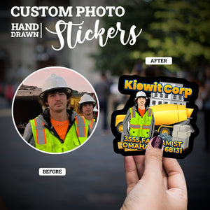 Create your own Custom Stickers for Name & Address Truck