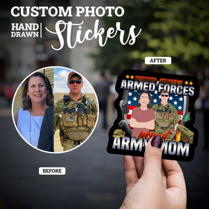 Create your own Custom Stickers for Proud Army Mom