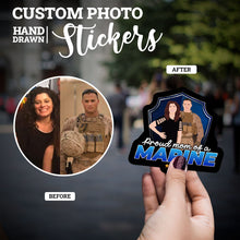 Load image into Gallery viewer, Create your own Custom Stickers for Proud Mom of A Marine
