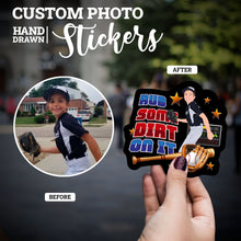 Load image into Gallery viewer, Create your own Custom Stickers for Rub some dirt on it baseball
