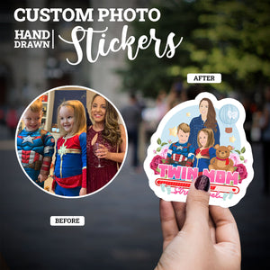 Create your own Custom Stickers for Twin Mom Stress Level