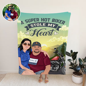 Custom Biker Blanket Sticker designs customize for a personal touch