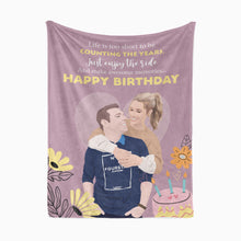 Load image into Gallery viewer, Custom Photo Throw Blanket for a birthday gift
