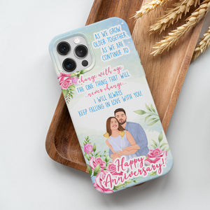 Custom cell phone case personalized of your Happy Anniversary