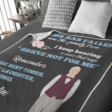 Load image into Gallery viewer, Custom hand drawn fleece blanket for Grandpa Grieve
